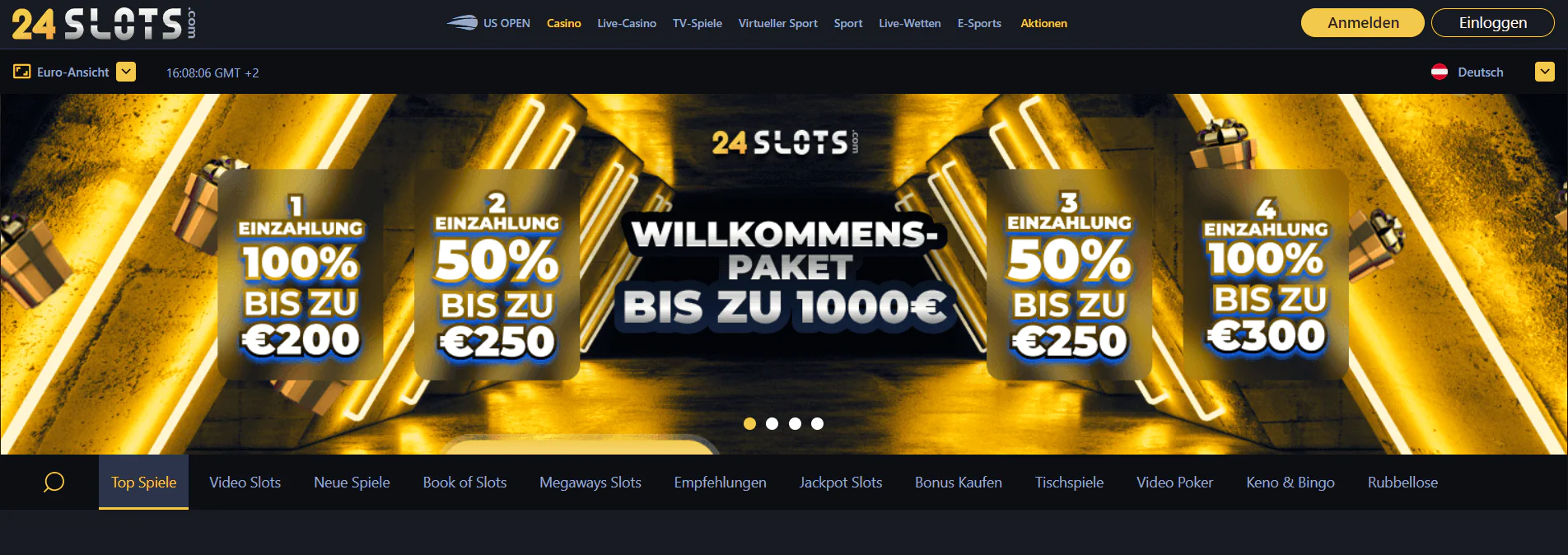 Willkommensbonus von 24Slots