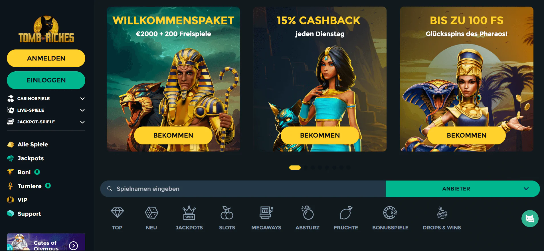Willkommenspaket von Tomb Riches