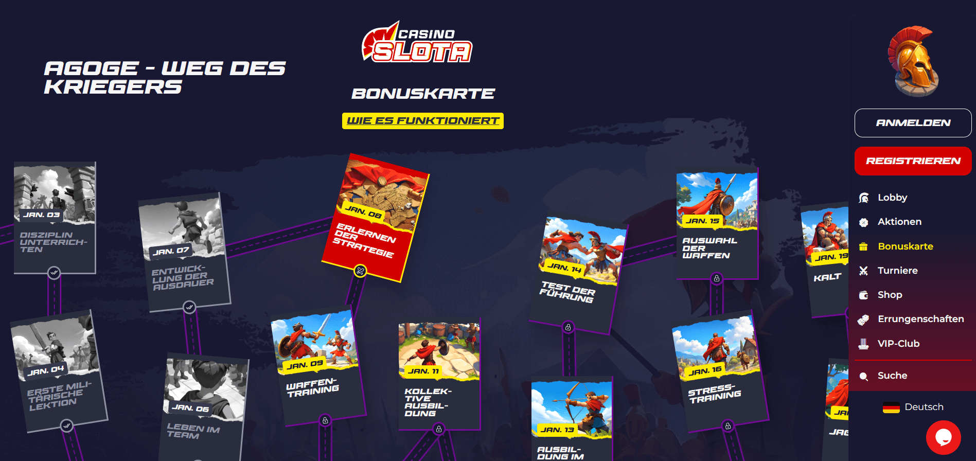 Slota Casino Bonuskarte