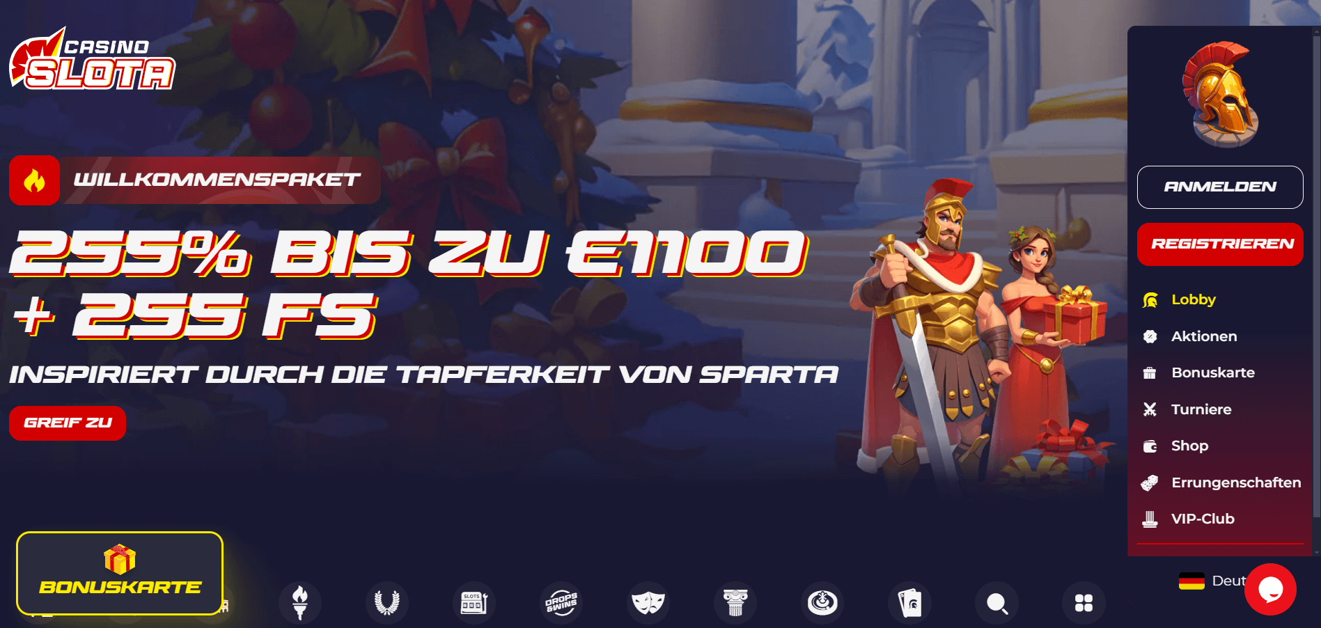 Slota Casino Willkommensbonus