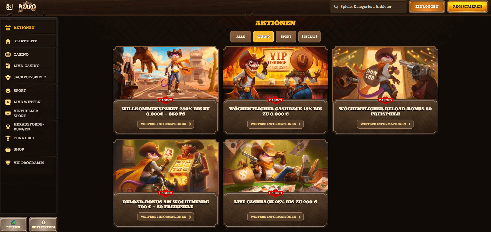 Lizaro Casino Bonusangebote